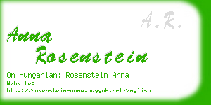 anna rosenstein business card